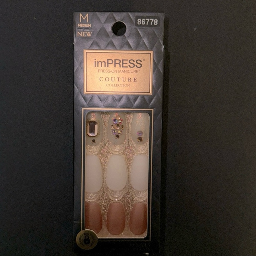 imPRESS Couture Collection Press-On Nails - Gold and White